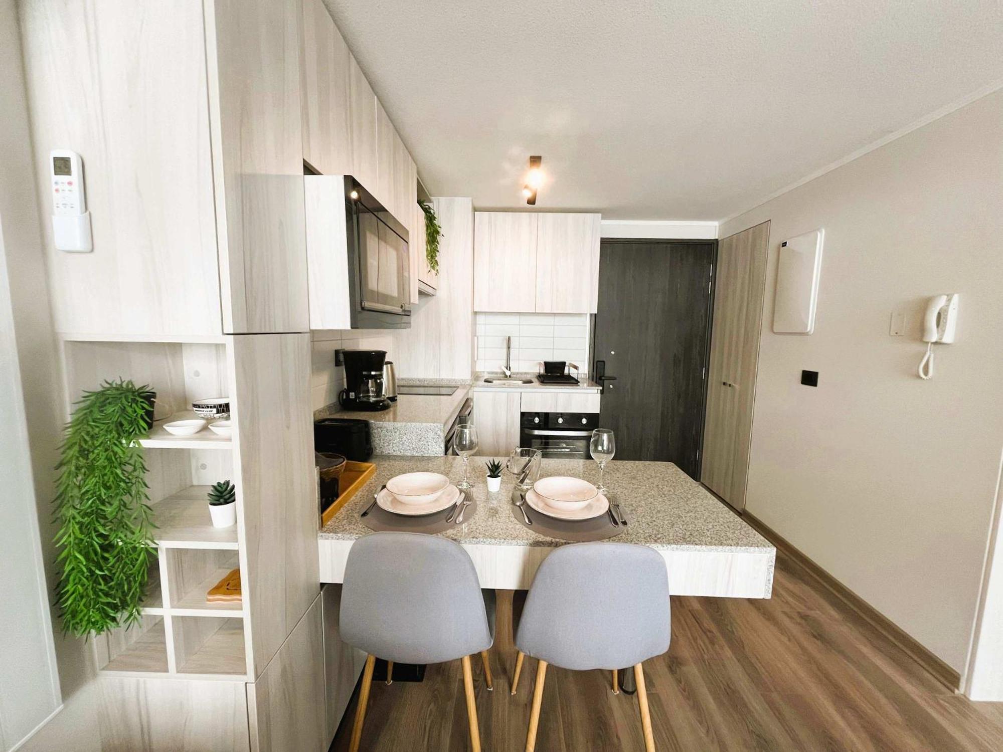 Hom I Renovado Depto 1d1b En Metro Parque Almagro Apartamento *